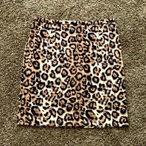 Cheetah print skirt, size 16, gently worn